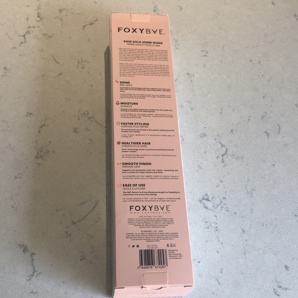 Brand new FOXYBAE Rose Gold 25mm Curling Wand - Picture 3 of 3